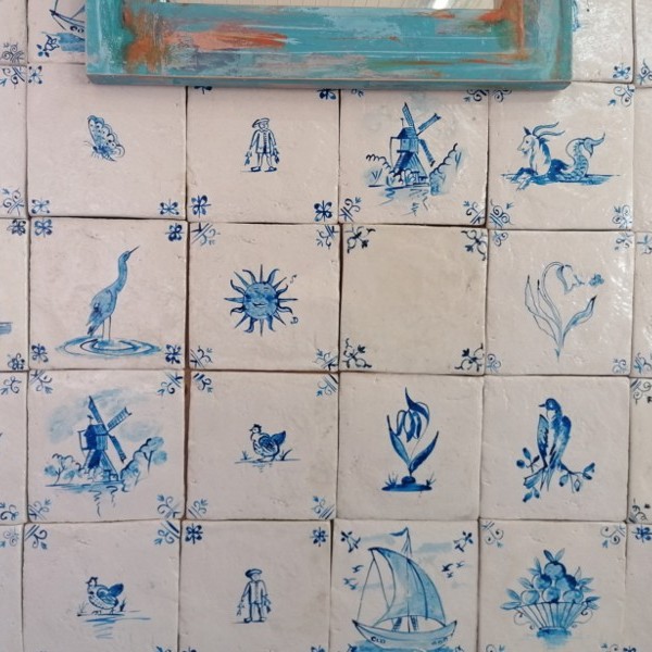Blue Design Χειροποίητα Πλακάκια Τραβερτίνο Mix Σχέδια Κλασικά