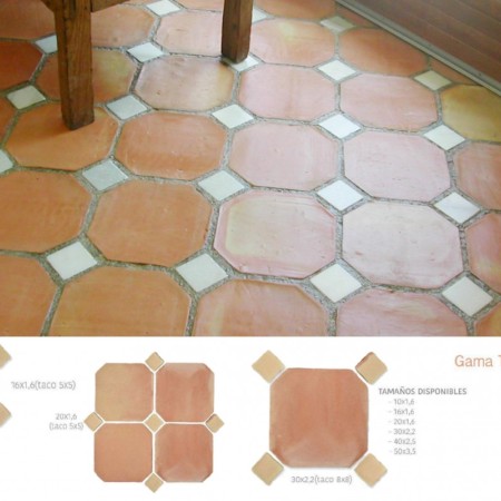 Cotto Octagons Φυσικά Χειροποίητα Πλακίδια Πατώματος  Εσωτερικών Εξωτερικών Χώρων 